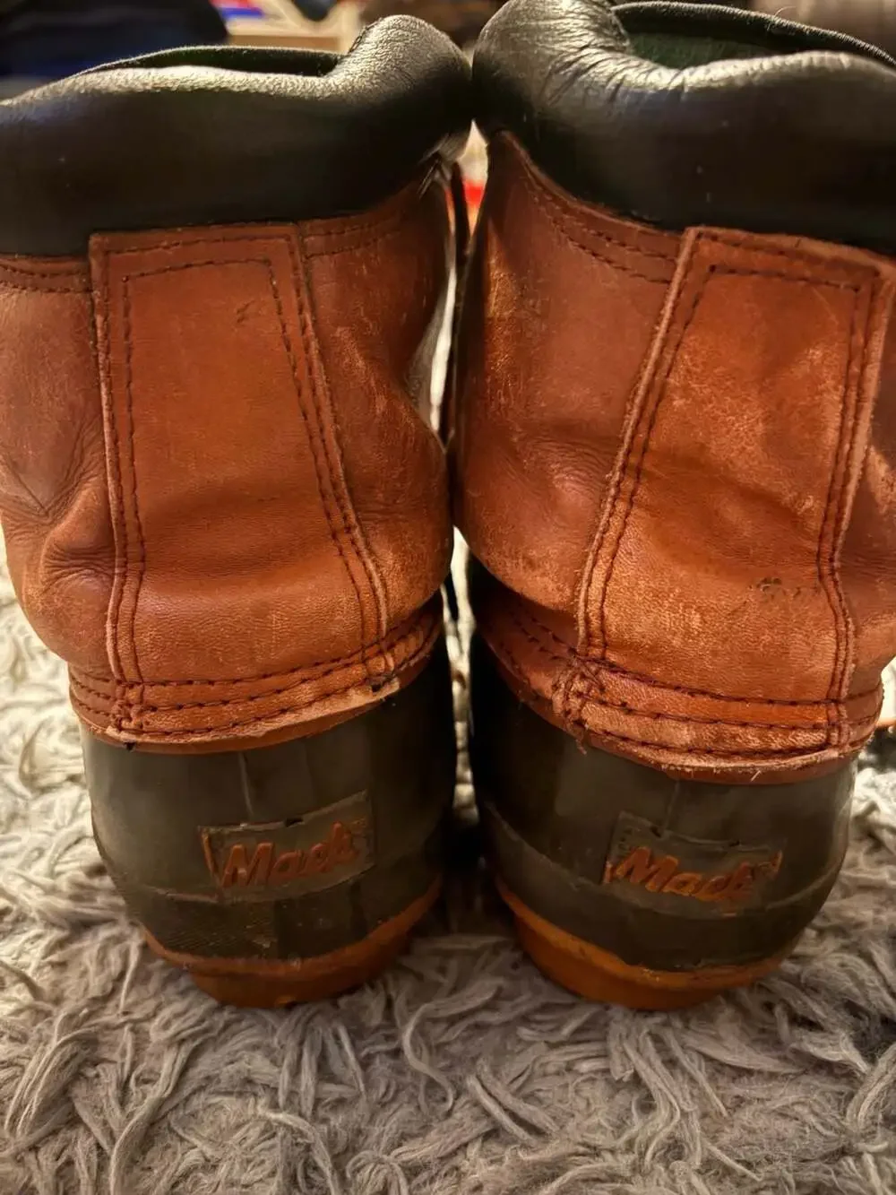 Mack Men’s Leather and Rubber Waterproof Duck Boots with Thermolite Insulation